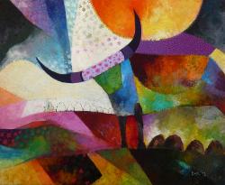 Youg Bull, acrylic on canvas,75x60cm,2012